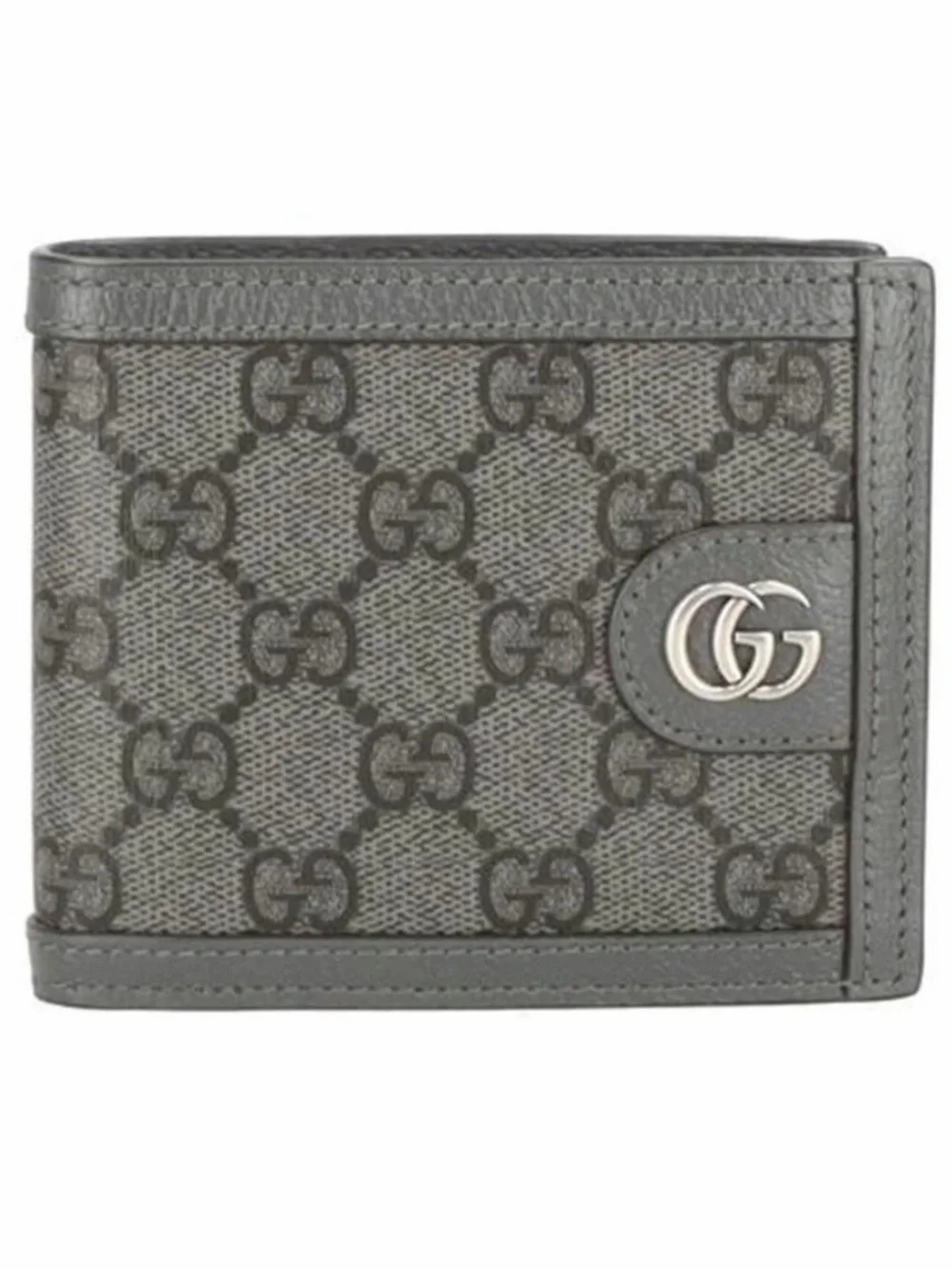 Gucci Men’s Gray GG Canvas Wallet with Silver Double G DEADSTOCK (BRAND NEW)